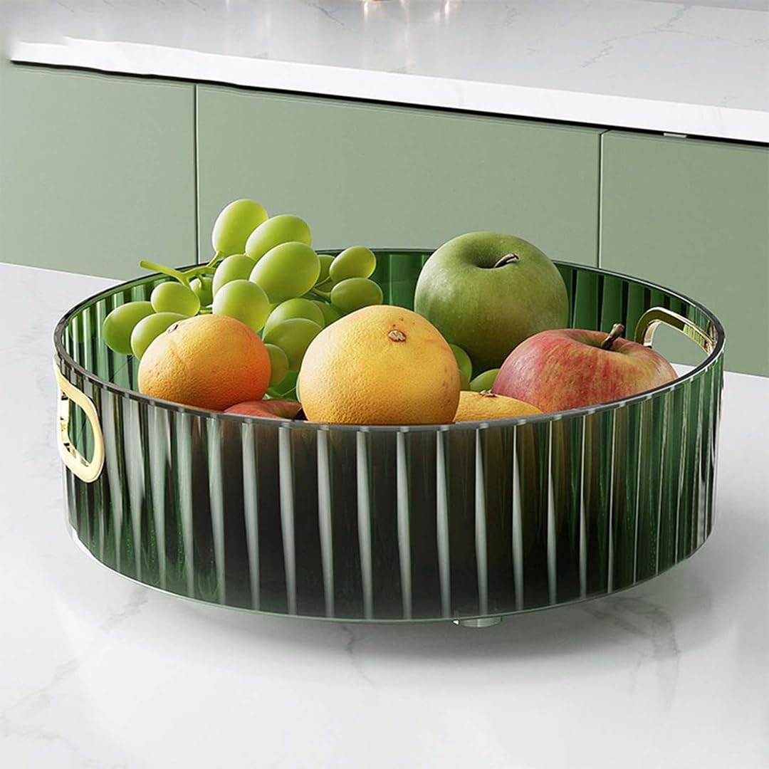 Clazkit Multi-Purpose Rotating Organiser Tray | Multi-Function Storage Rotating Tray | Cosmetics Organizer | Spice Tray | Toiletries Storage Holder |Green-image-38