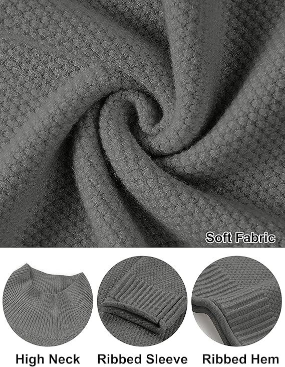 Image of MEROKEETY Women's Turtleneck Long Sleeve Sweater 2025 Fall Cozy Knit Loose Casual Trendy Pullover Tops Winter Clothes
