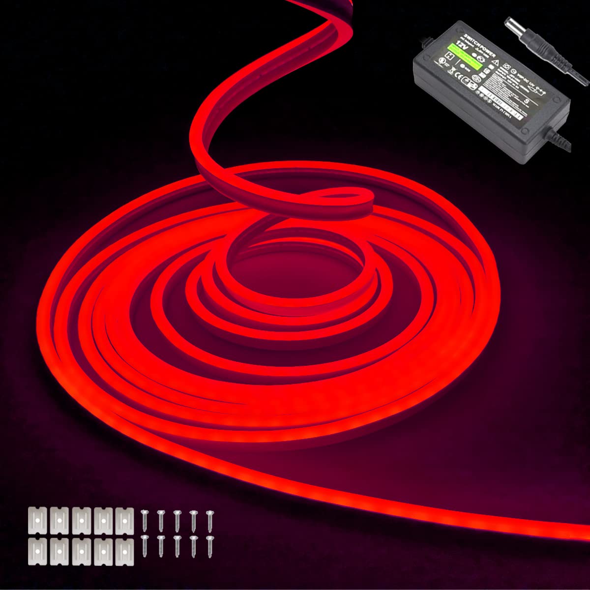 Luci Al Neon Verde Portatile - Striscia LED 10m Batteria Per Feste E Decorazioni - Foto 7