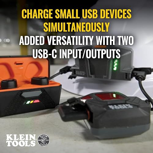 Miniatura 5 de Klein Tools Batería portátil recargable de iones de litio 29025 para alimentar el ventilador de enfriamiento de casco duro Klein Tools Nº de cat.