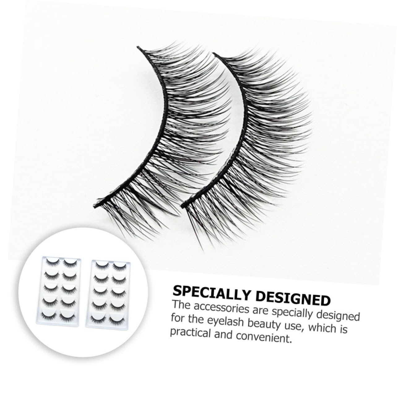 WOONEKY Faux Cils Naturels 10 Paires 3d Réalistes Souples pour Fille Maquillage Quotidien Usage Personnel