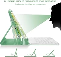 SENGBIRCH Samsung Galaxy Tab S9 Plus 12.4" Tok Levehető Bluetooth Billentyűzettel - Fekete, Újratölthető, 2023-as Modellhez Kompatibili 4