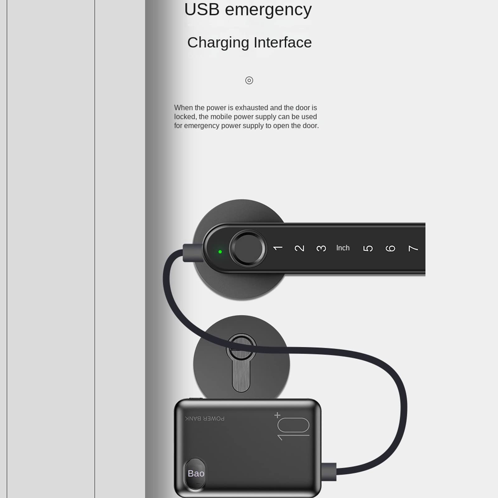 Smart Lock Control im Schlafzimmer kann mit einer Berührung geöffnet werden, Office-Fingerabdruck-Vorhängeschloss-Passwort muss nicht warten,Black