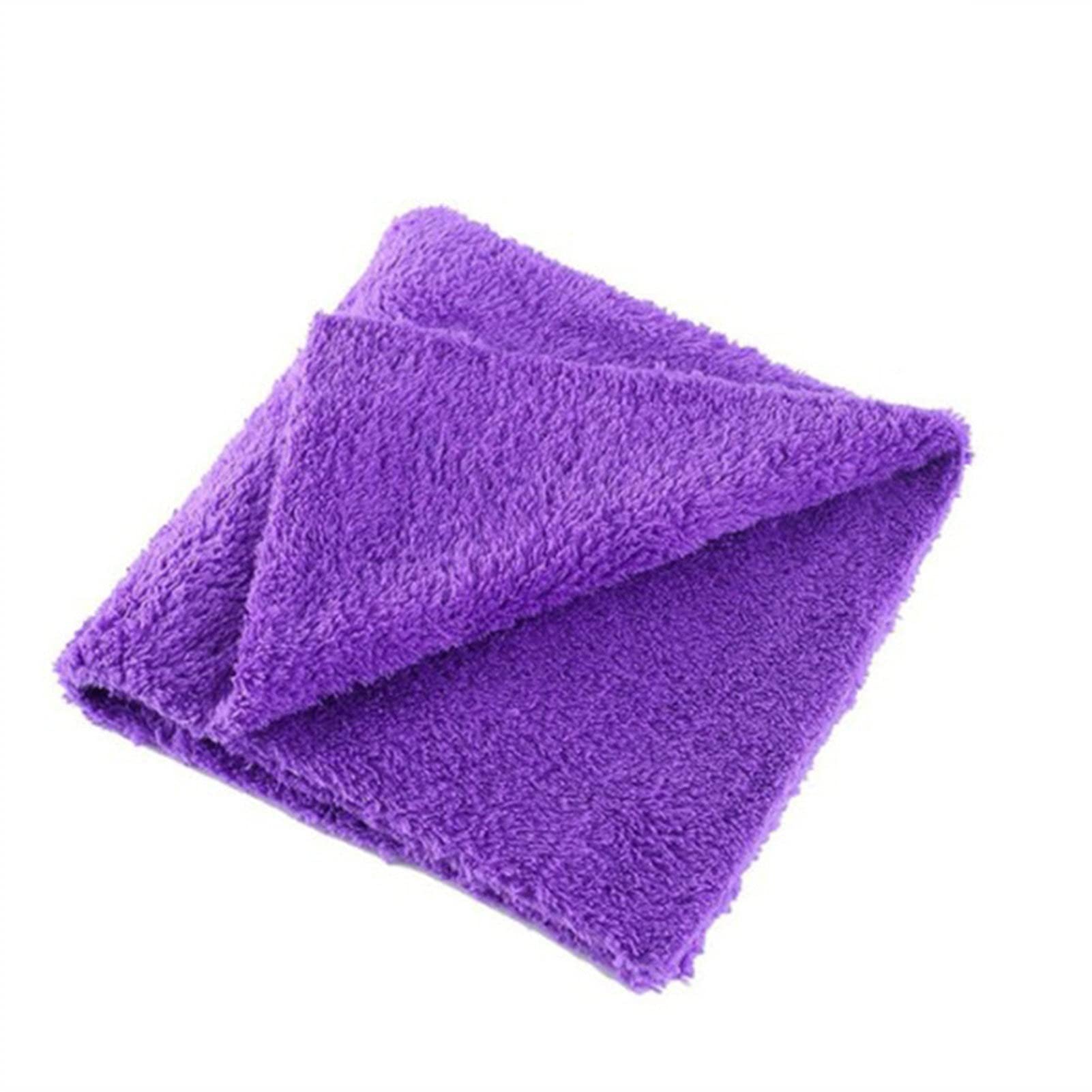 ACiyD Trockentuch Extraweiches Autowasch-Mikrofasertuch Autoreinigungs-Trockentuch Autopflegetuch Detaillierung Autowaschhandtuch (Color : Blue, Material : Coral Fleece) (Purple Coral Fleece)