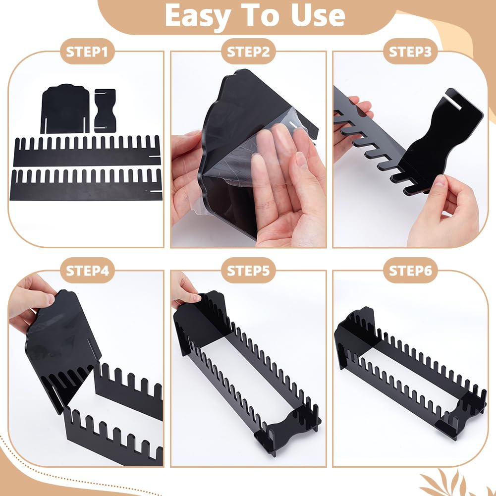 UNICRAFTALE Supporto in acrilico opaco a 15 scomparti, per biglietti di auguri, portatile, con 11,2 x 33 x 13 cm, per bancone di vendita, tavolo da negozio, bancone