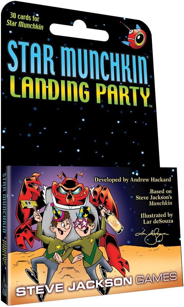 Star Munchkin: Landing Party Card Game (Mini-Expansion) | 30-Cards | Adult, Kid & Family Card Game | Space Fantasy Roleplaying Game | Ages 10+ | 3-6 Players | Play Time 120 Min | Steve Jackson Games