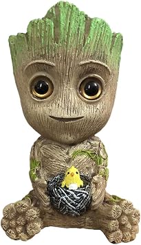 SLOCME Aquarium Groot Air Bubbler Decorations - Oxygen Pump Resin Crafts for Aquarium Fish Tank Decor,with Air Bubbler Stone for Aquarium