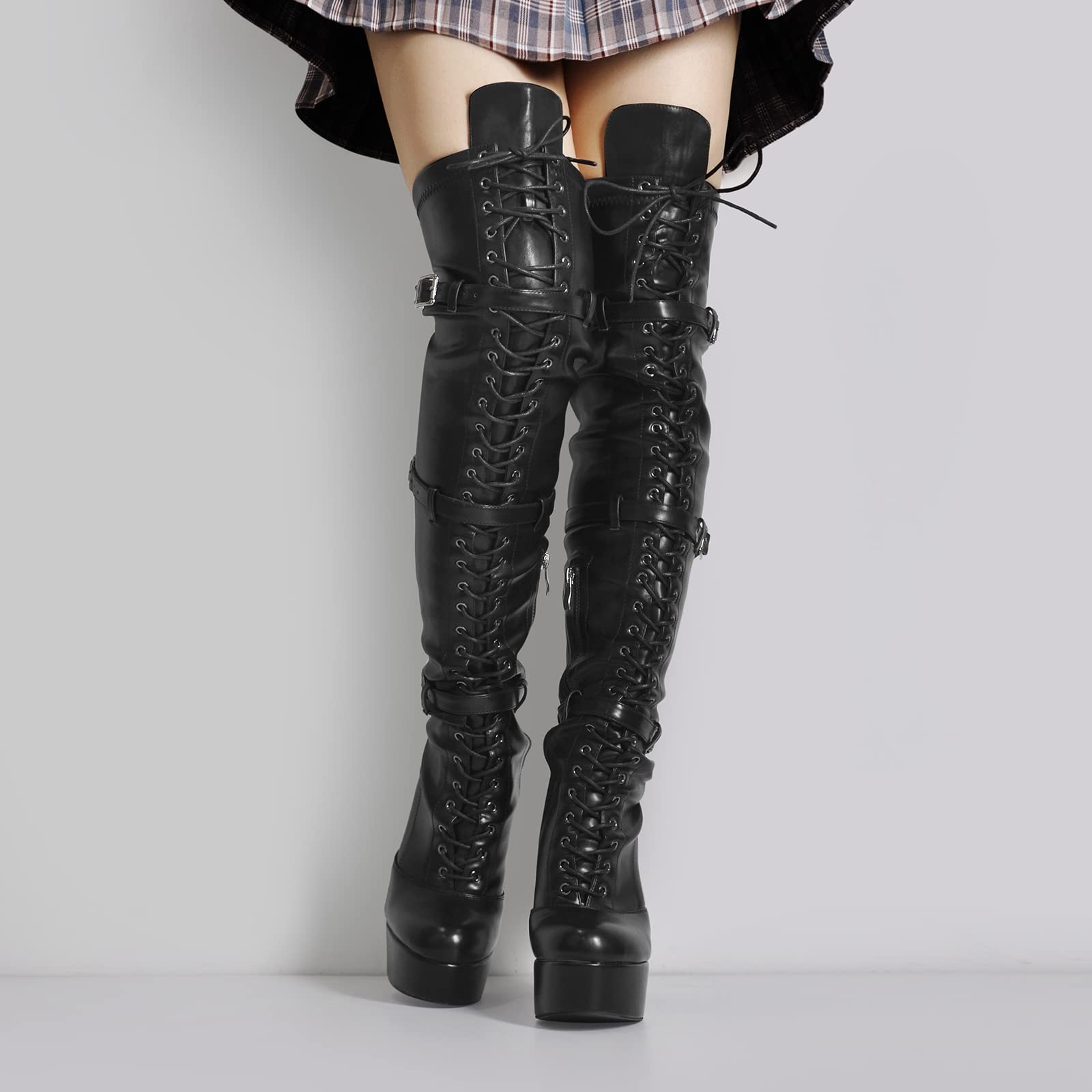 Only maker Mujer Sobre la rodilla Tacones altos Plataforma Tacón Stiletto Botas