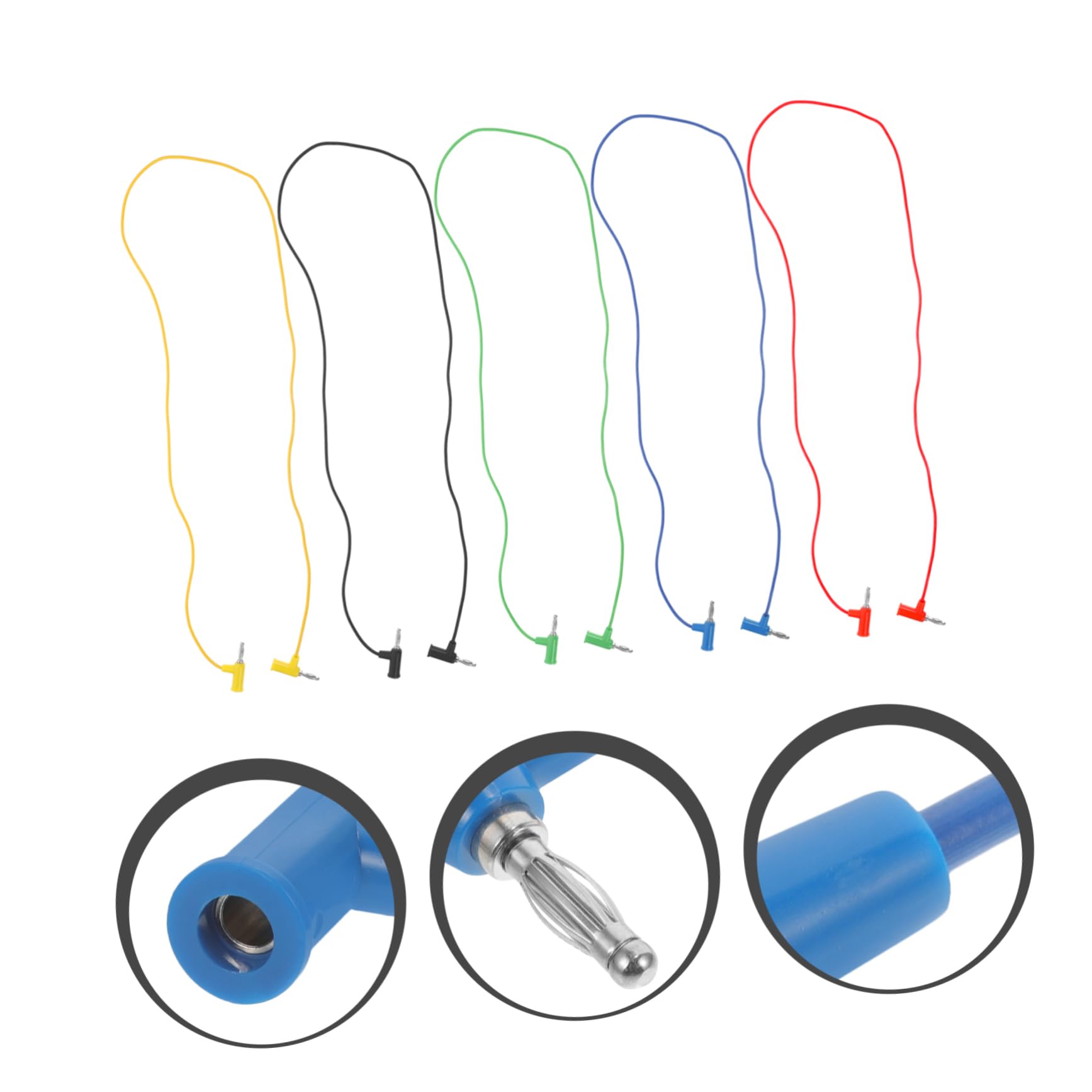 25piezas Cables De Prueba De Conector Tipo Banana Para Multímetro Conexiones Estables y Precisas Para Medidas Eléctricas y Electrónicas