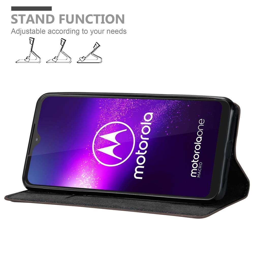 Custodia Portafoglio Cadorabo Per Motorola One Pro / One Zoom – Pelle Sintetica, Vani Carte, Chiusura Magnetica, Supporto Stand – Colore Bruno Café