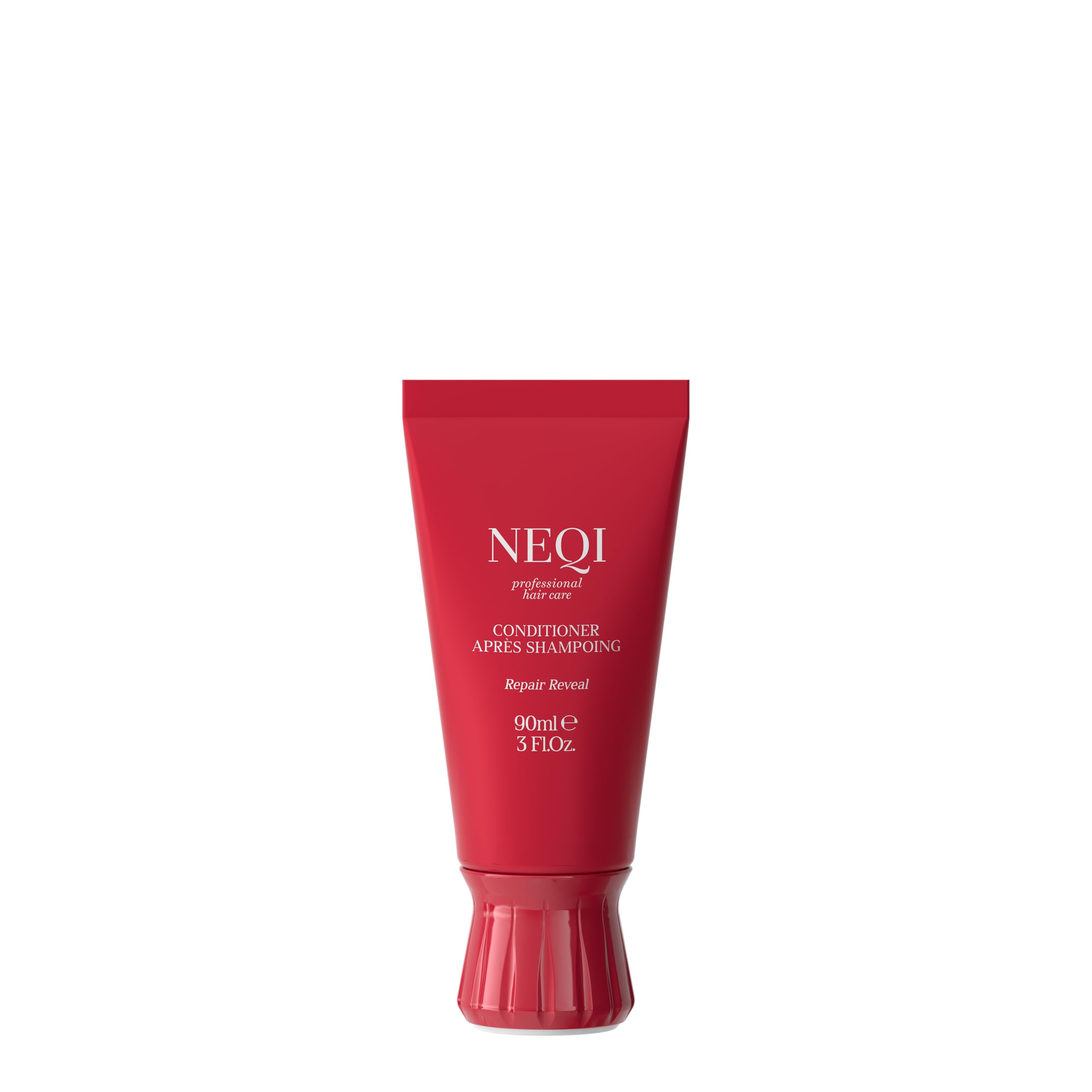 NEQI Après-Shampoing Réparateur Format Voyage – Repair Reveal avec V-Kératine – Cheveux Abîmés & Colorés, Soin Capillaire Femme, Format Voyage, Vegan – 90ml
