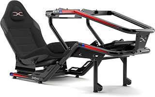 Extreme Simracing FX1 Formula Sim Racing Rig Chassis Cockpit - Realistic F1 and Single Seater Racing Position - Multiple Colors (Black Chassis/Red Stickers)