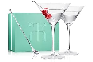 Orca Crystal Martini Glass Set of 2 - 10oz