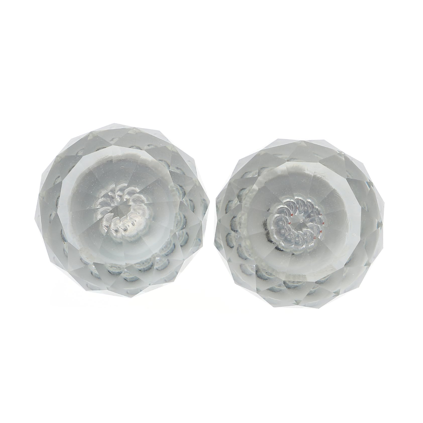 Cabilock 2Pcs Crystal Iron Decorative Curtain Rod Finials Elegant Curtain Rod Ends Accessory for Living Room Bedroom Dining Room Decor