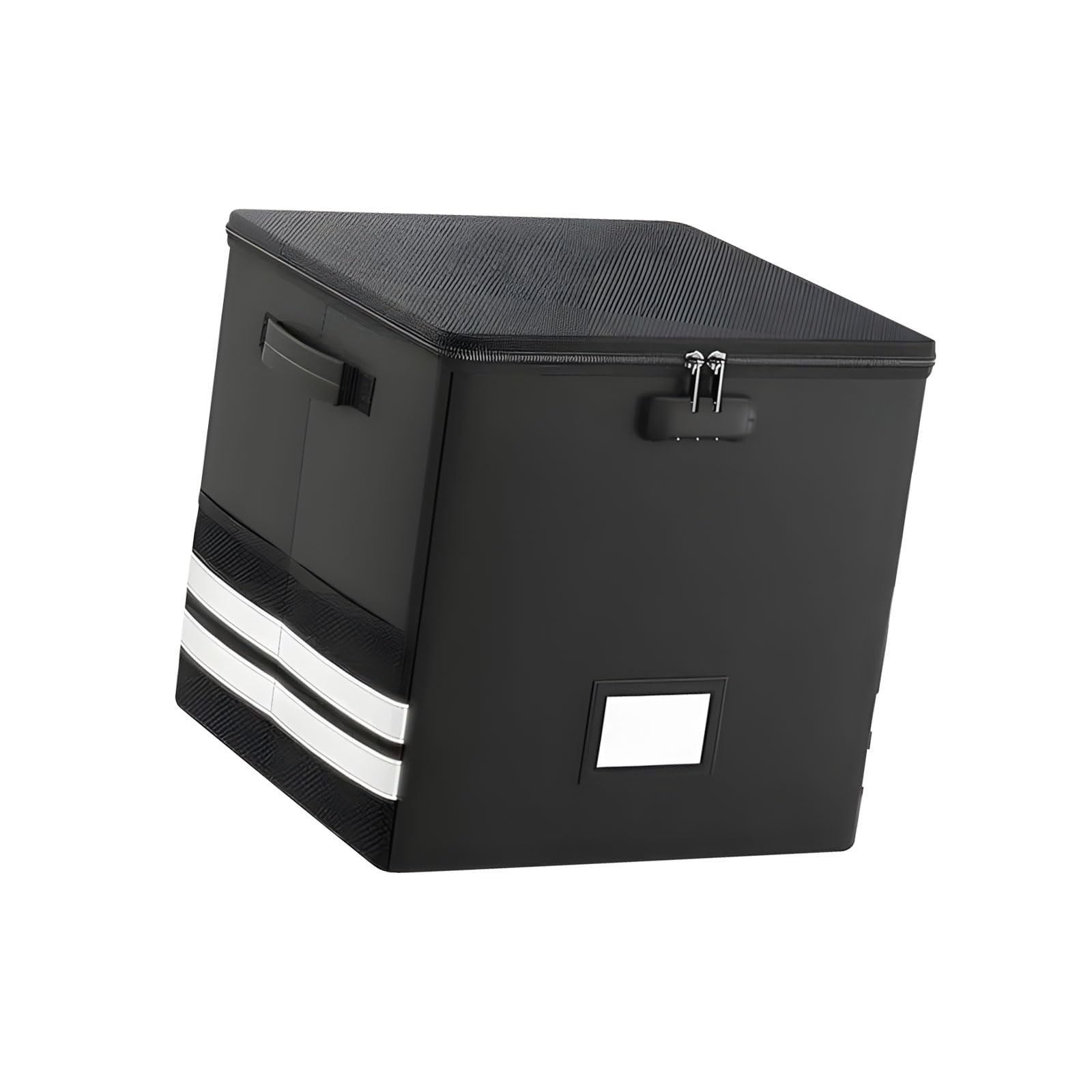 Piceioep Modern Nonflammable Record Storage Planner Capacity 100 Record Records Transportable Handle Dirt and Dampness Immune Shih Tzus Strengthened Security Modern Box