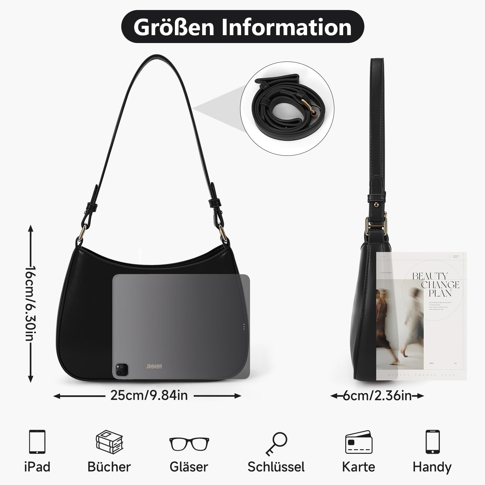 TIAASTAP Handtasche Damen klein Hobo Bag Elegant Umhängetasche Y2K Shoulder Bag for Women PU Leder Schultertasche Damen Klein Handtaschen mit Reißverschluss Coole Sachen für Teenager Mädchen