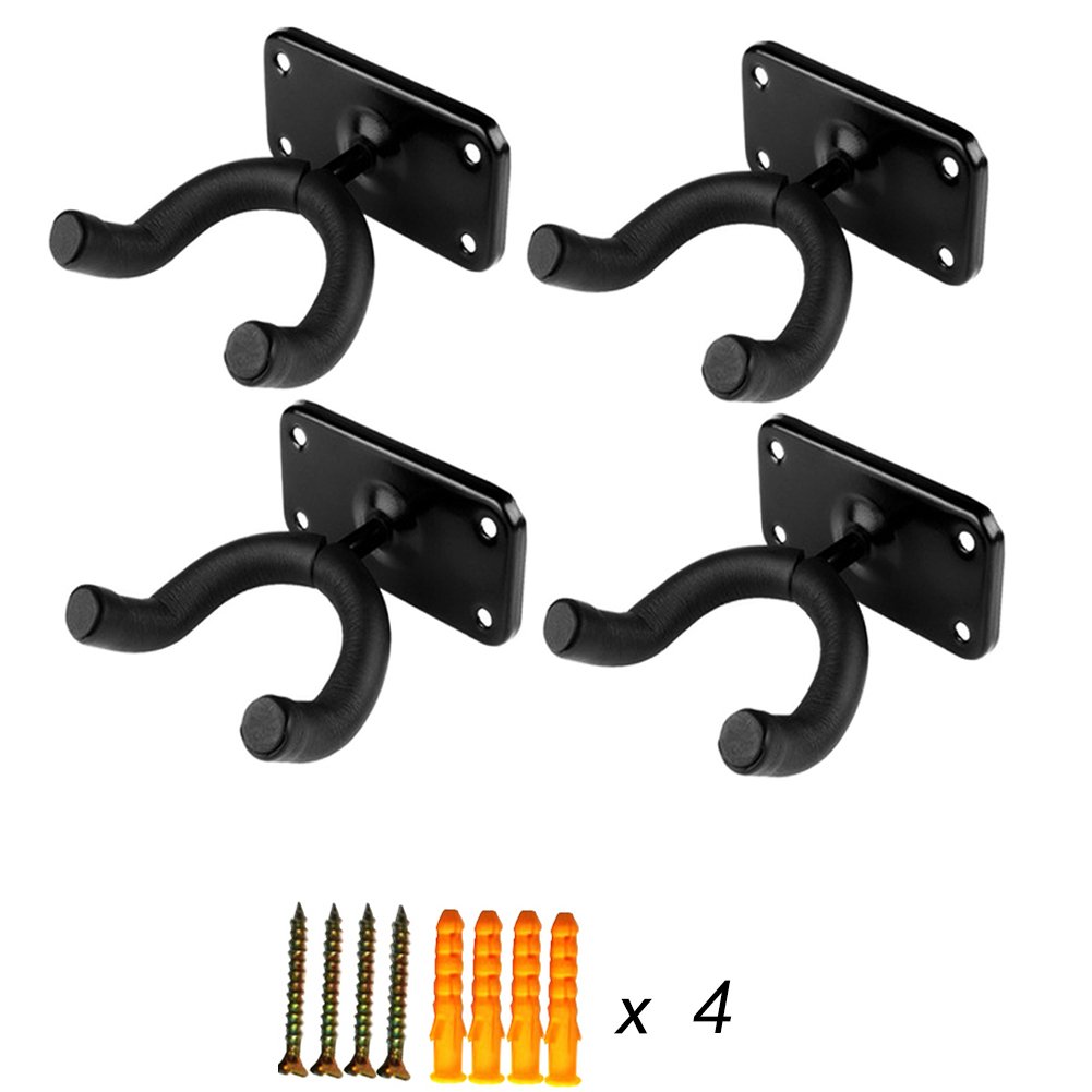 iModen Wall Mounted Guitar Hanger Hook,Mandolin/Violin/Ukulele/Guitar Support Holder Stand Rack Square Base