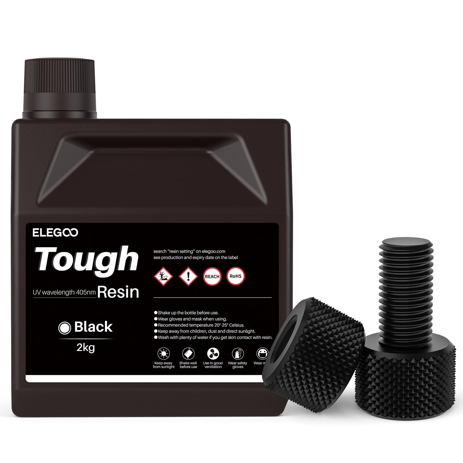 ELEGOO Tough Resin, 3D Printer Resin with High Impact Resistance and High Toughness, High Precision 3D Printing Resin for High Performance Printing,