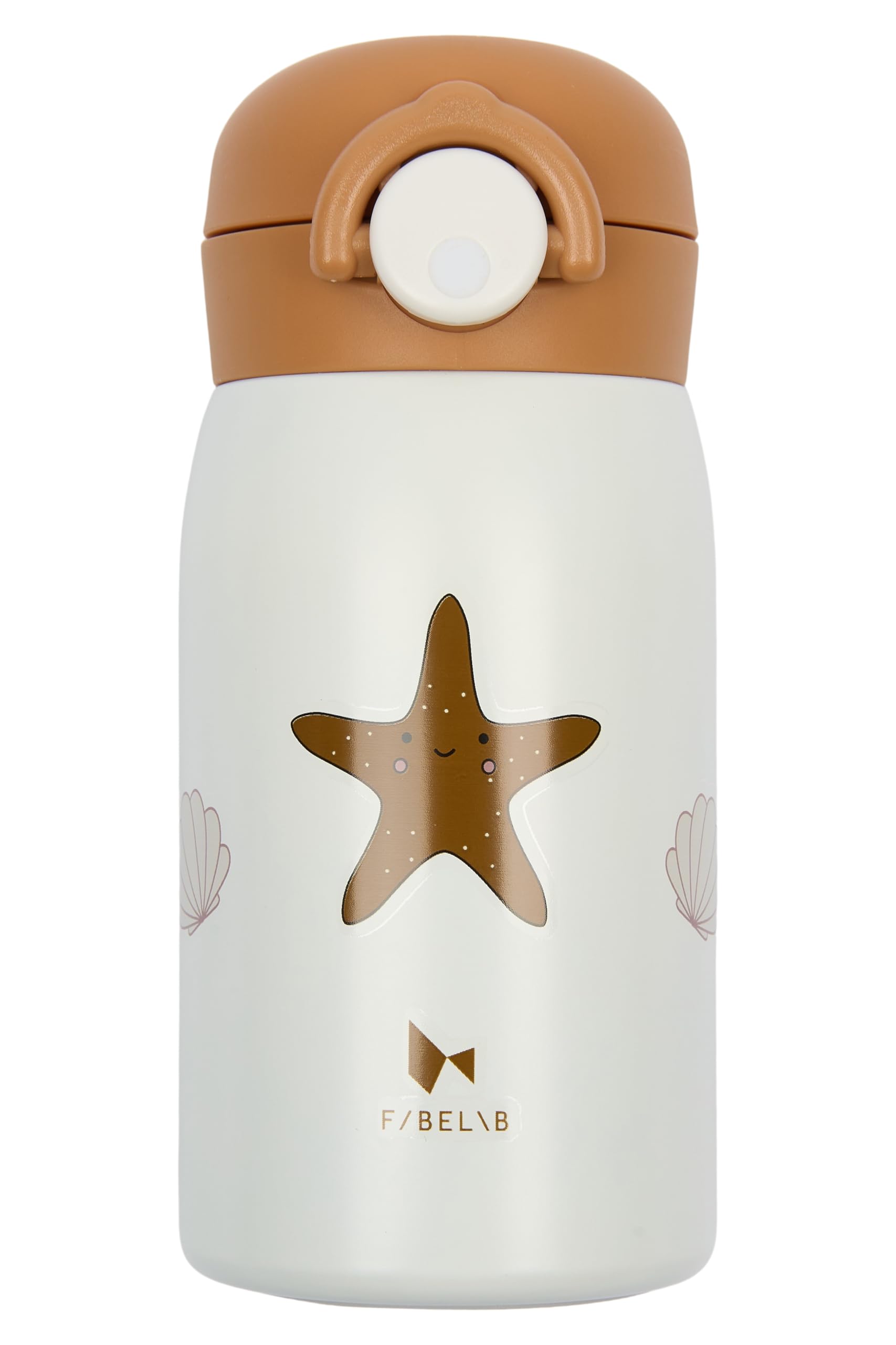 Fabelab Trinkflasche Kinder 320 ml | Kinder Trinkflaschen Seestern | Edelstahl Bpa Frei | Schule Auslaufsicher | Wasserflasche