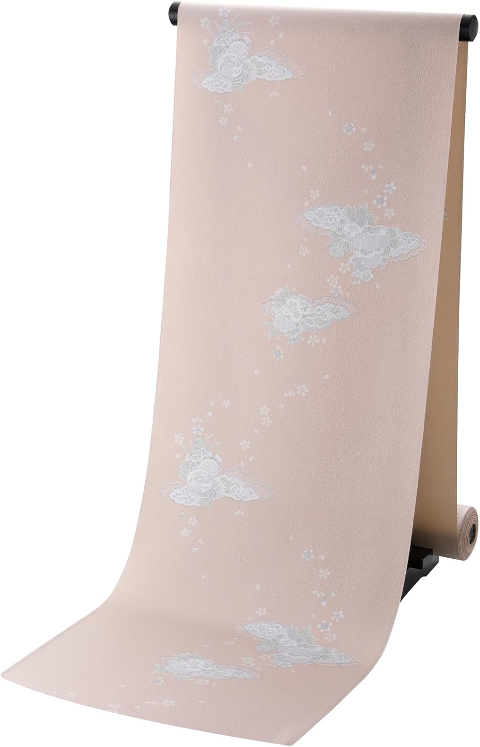 SAKIKU-EN] 訳あり 正絹 小紋 着尺 丹後ちりめん 着物 反物 淡桃系 sk-100-