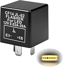 Relais clignotant LED 12 V 3 broches CF14 Fréquence Fixe pour clignotants LED halogènes, empêche l'hyperflash, relais électronique pour accessoires de voiture et moto, 0,02 A - 20 A