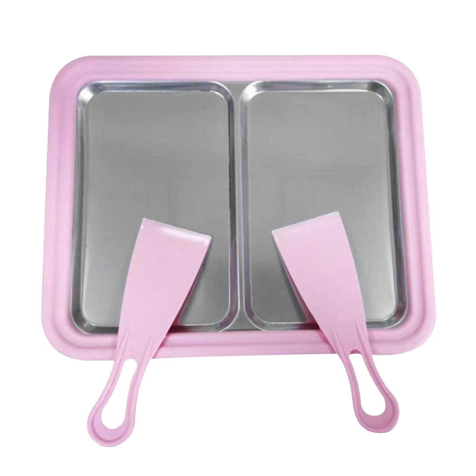 Ice Cream Maker Pan Rolled Ice Machine DIY Multifunction Stainless Steel Yogurt Machine Cold Pan Plate for Soft