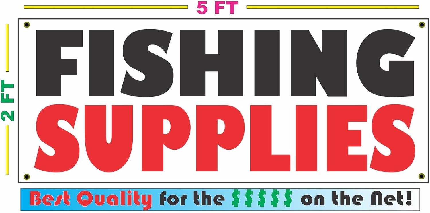 Fishing Supplies 2x5 Banner Sign