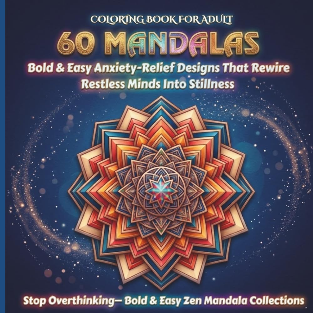 Stop Overthinking: Bold & Easy Anxiety-Relief Designs That Rewire Restless Minds Into Stillness(60+ Relaxing Designs)