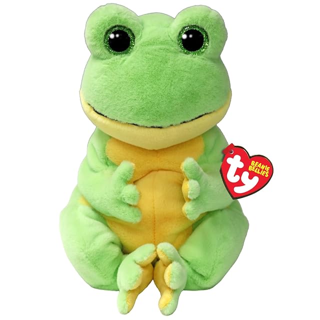 Ty Beanie Bellies - Snapper de la Rana con los Ojos Verdes Brillo, los Animales de Peluche con el Pancino…