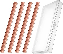 RRRST 4PCS Pure Barres de cuivre 8mm x 100mm, Longueur 100mm, Diamètre 5mm, Pureté du cuivre 99.9%, Barre ronde en cuivre pur métallique Pour Artisanat DIY Bijoux Modèle