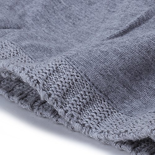 Vivobiniya Toddler Baby Girl Lovely Bowknot Knit Hats Baby Hats 6M-4Years Old (6-12M(Head Circumference 17.3-18.8In, Grey) #TOP6