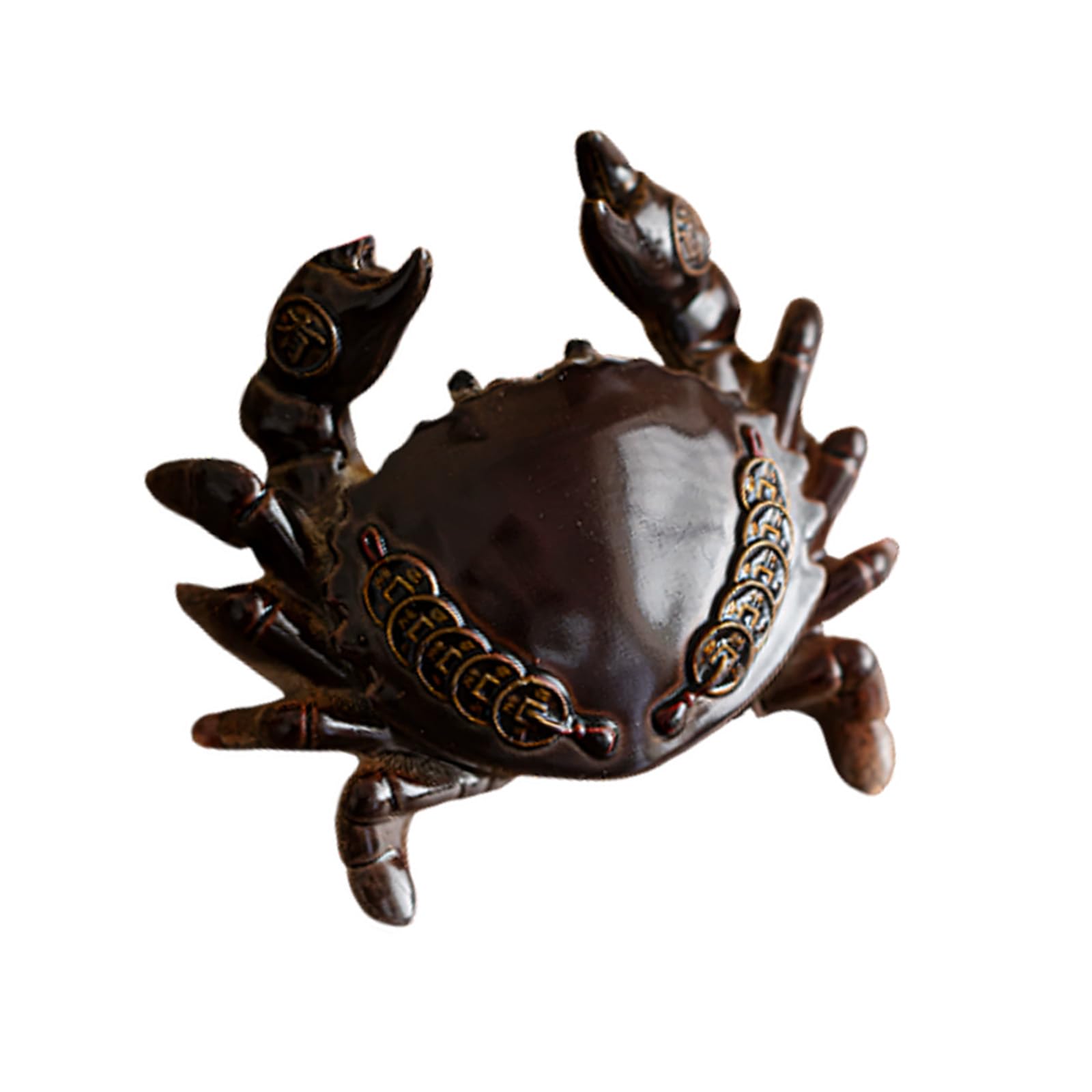 Nucelit Heat-Sensitive Crabs Sculpture Resin Tea Pet Ornament for Home and Tea Lovers Color Changing Crabs Figurine
