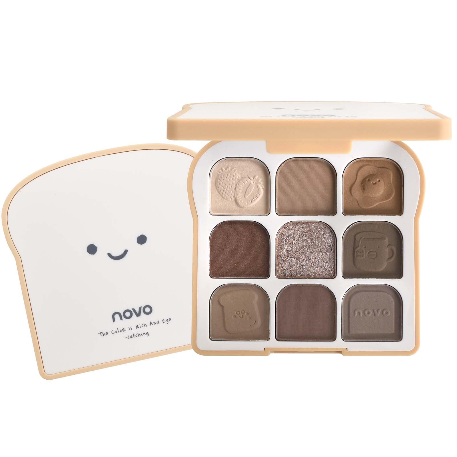 Paletas de Sombras de Ojos, 9 Colores Paleta Maquillaje Brillantes y Mate, Maquillaje Profesional, Paleta de Sombras Naturales y Duraderas para Looks Diarios o Maquillajes (02#Tonos tierra)