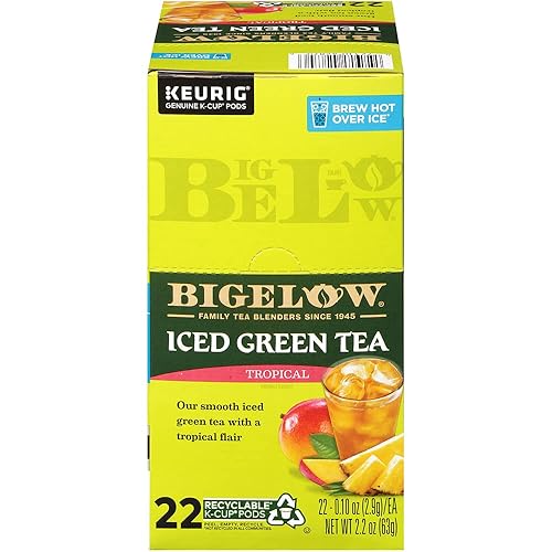 Miniatura 5 de Bigelow - Té verde helado tropical, K-Cup, 0.10 onzas, 22caja