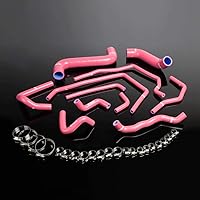 Vista 7 de PIT66 Kit de manguera de radiador de silicona, compatible con Impreza WRX GDA/GGA STi GDB/GGB EJ20 2002-2007 rojo con abrazaderas