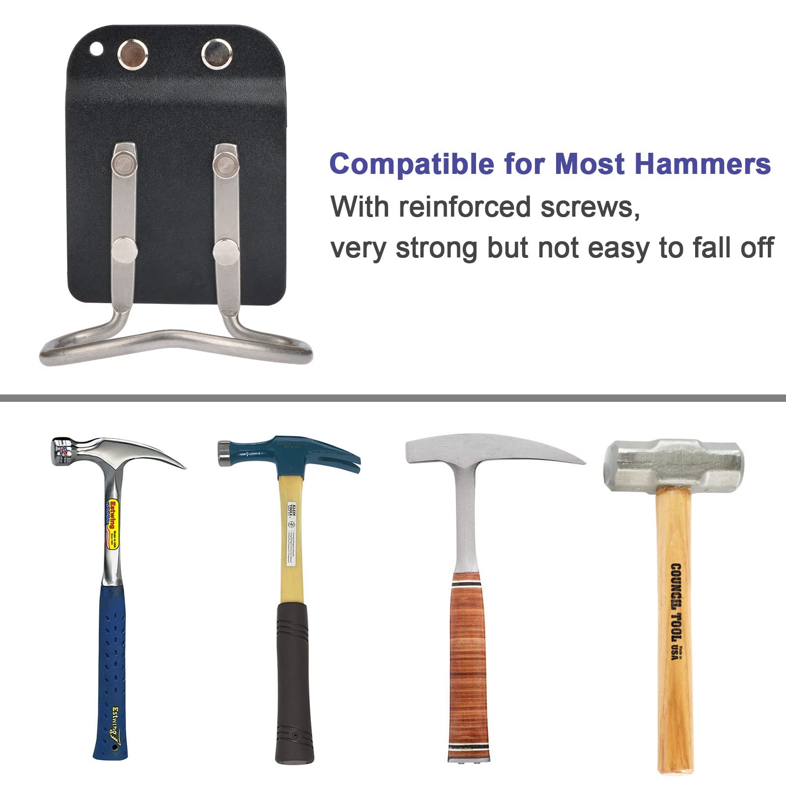 QIAOTLB Magnet Hammer Holder Loop Drill Holster Tool Belt Holster Holds Hammers Rock Heammer Hatchet, Hammers, Wrenches,Tape Measure (Small