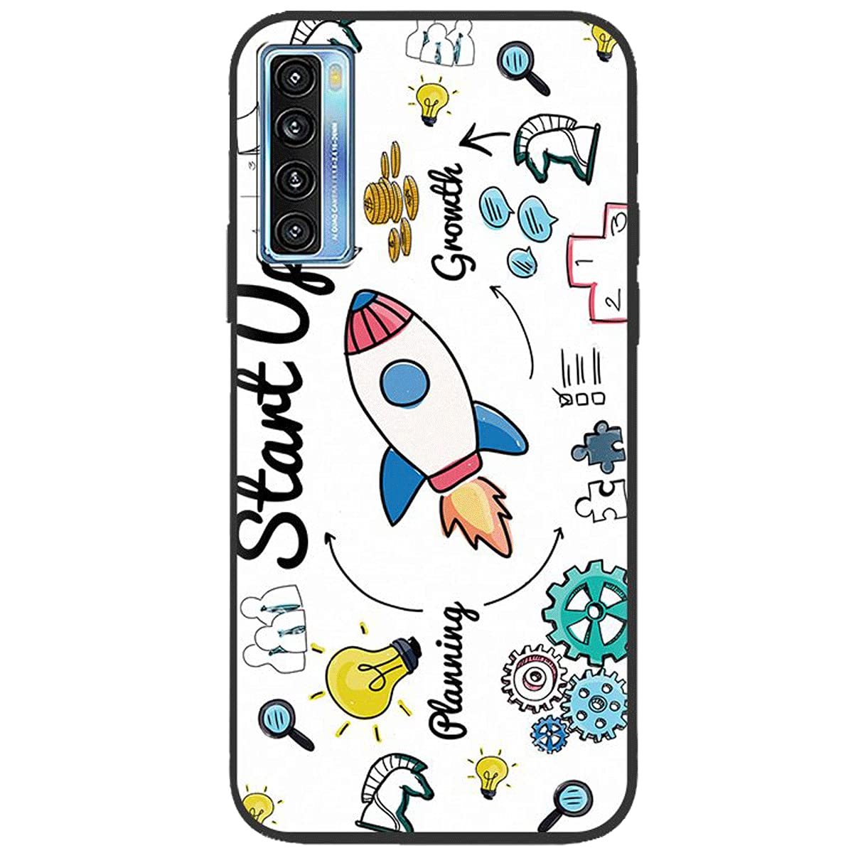 FZZSZS Case for TCL 20L,Soft Anti-Scratch Black Protective Shell Silicone Flexible TPU Phone Case Protection Cover for TCL 20L (6.67