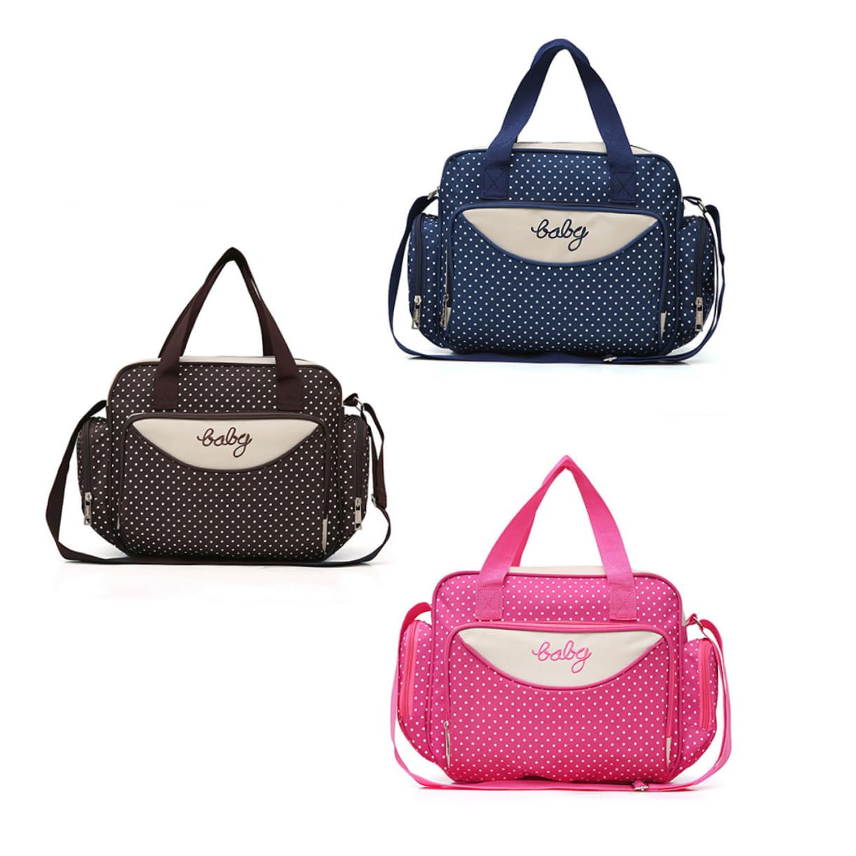 SHERCHPRY 1 Satz 5St Reisewindeltasche reisen Handtasche Wickeltasche Reisetasche die Einkaufstasche Mama Tasche Tragetasche mit großem Fassungsvermögen tragbar Babytasche Rucksack Mutter