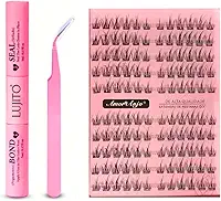 Kit Completo de Cílios Tufinhos Magnéticos Rosa Amor & Anjo com Cola, Pinça e Selador (06)