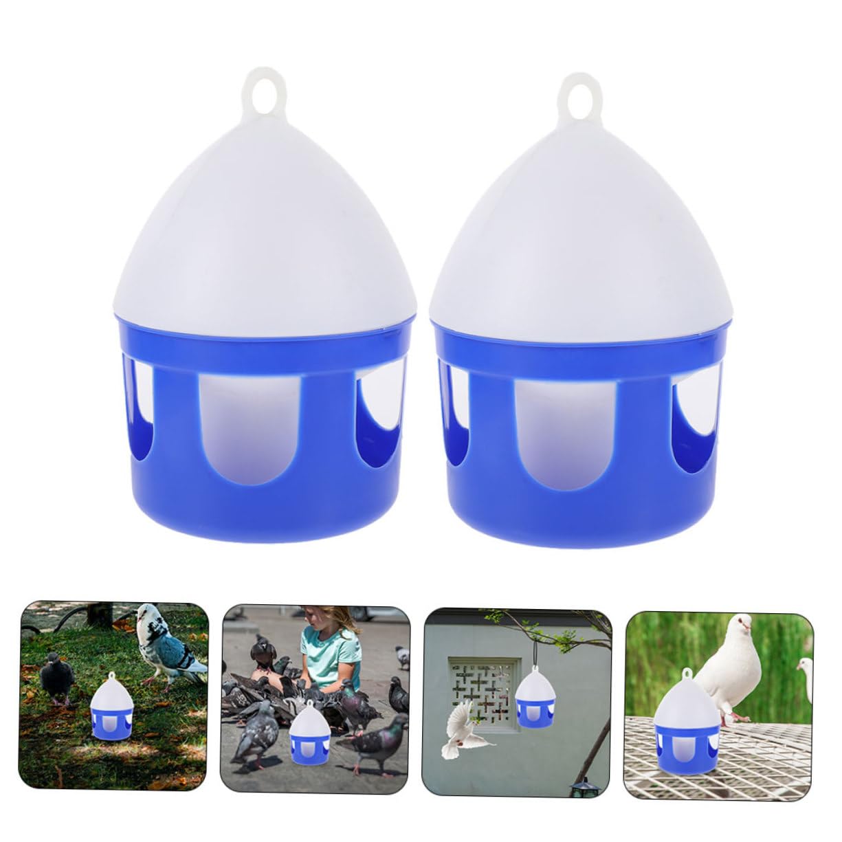 Vogeltränke als Taubenfutterspender 2 Stück PVC 2 Liter Abnehmbar