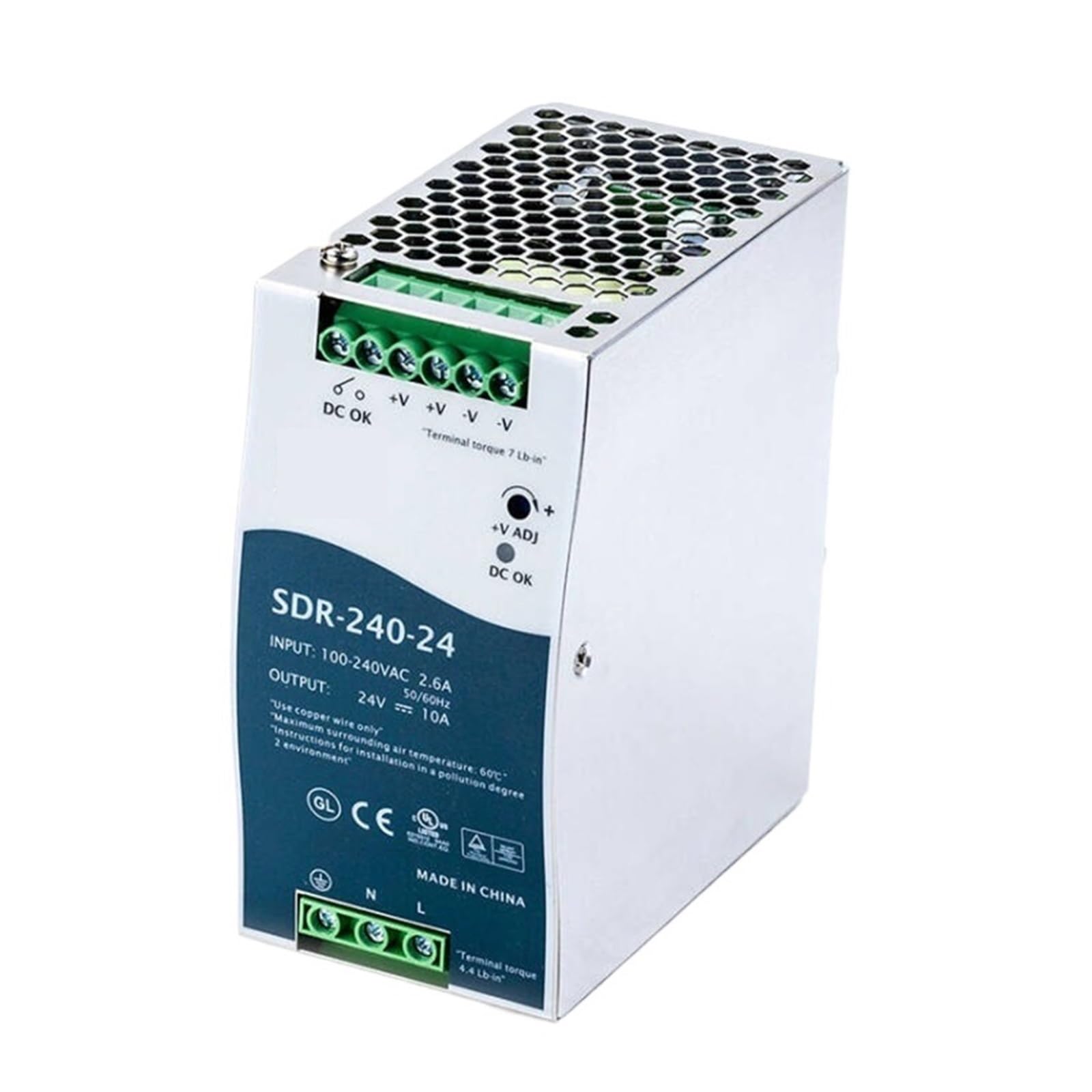 LEOTNNDQ SDR-240-24 24V 10A 240W Single Output Power Supply