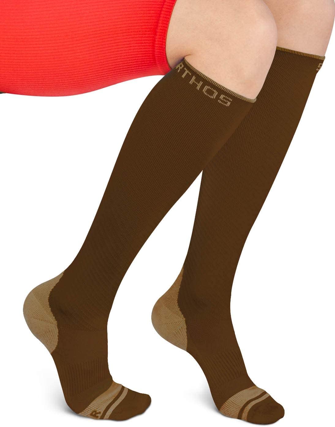 Sparthos Compression Socks (20-30mmHg) Bundle of 3 [Size Small/Medium] - Cobalt Blue + Midnight Black + Mountain Brown