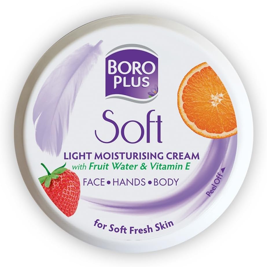Light Moisturizing Cream with Vitamin E | Lightweight Moisturizer for Face, Hands & Body | Soothes, Nourishes & Softens Dry Skin | Gives 24-Hour Moisturization | 3.38 Fl Oz (100ml)