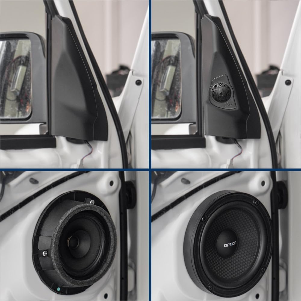 Option DSP Sounddupgrade V3 compatible con Suzuki Jimny (Tipo GJ/HJ) - 100% Plug & Play de actualización de sonido con amplificador DSP, altavoz frontal, altavoz trasero, subwoofer y aislamiento