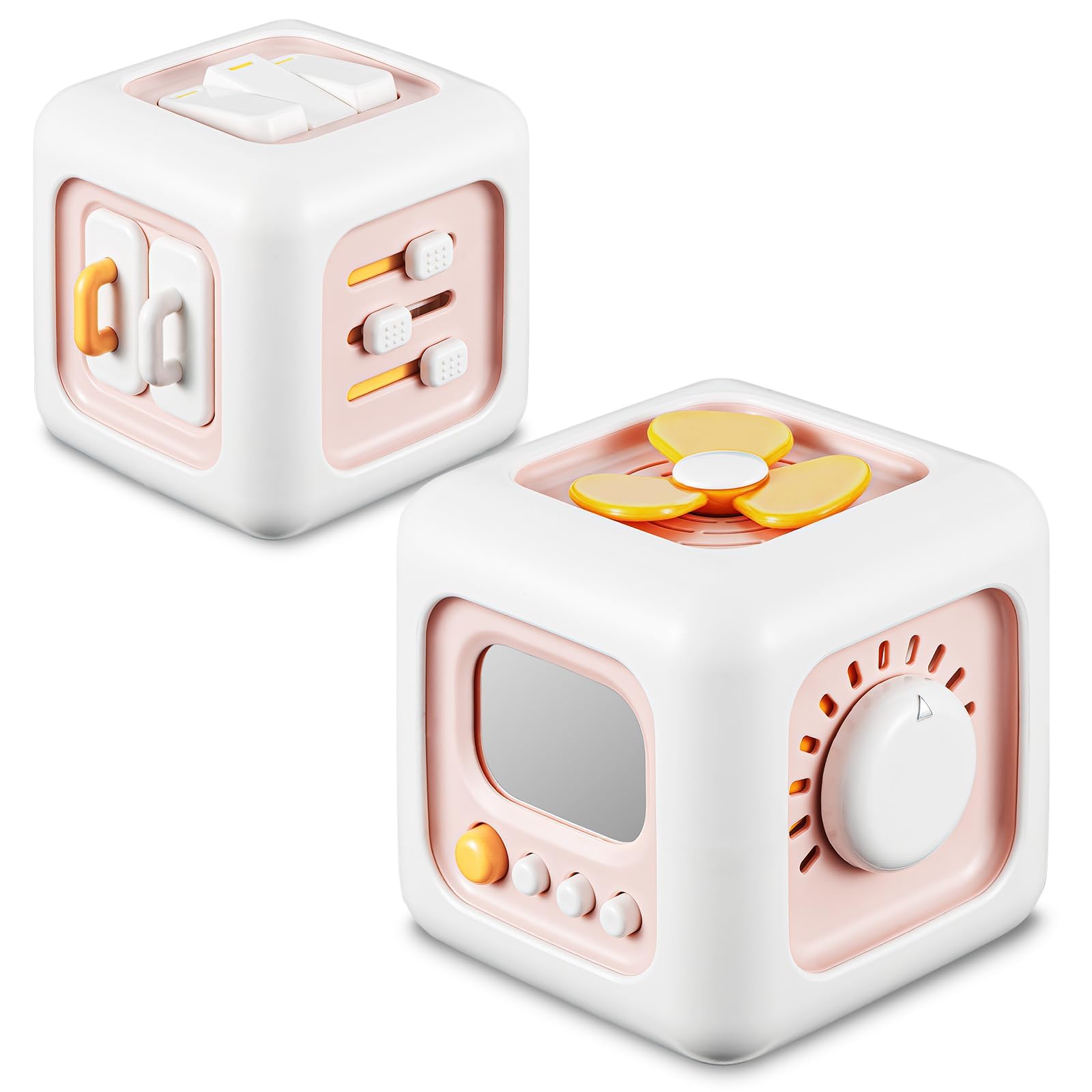 SOCBTNSO Busy Cube, Toys for 1 Year Old Girl Gifts, Montessori for Baby Girl, Travel Toys for Toddlers 1-3, Learning Fine Motor Skills| 1st Birthday