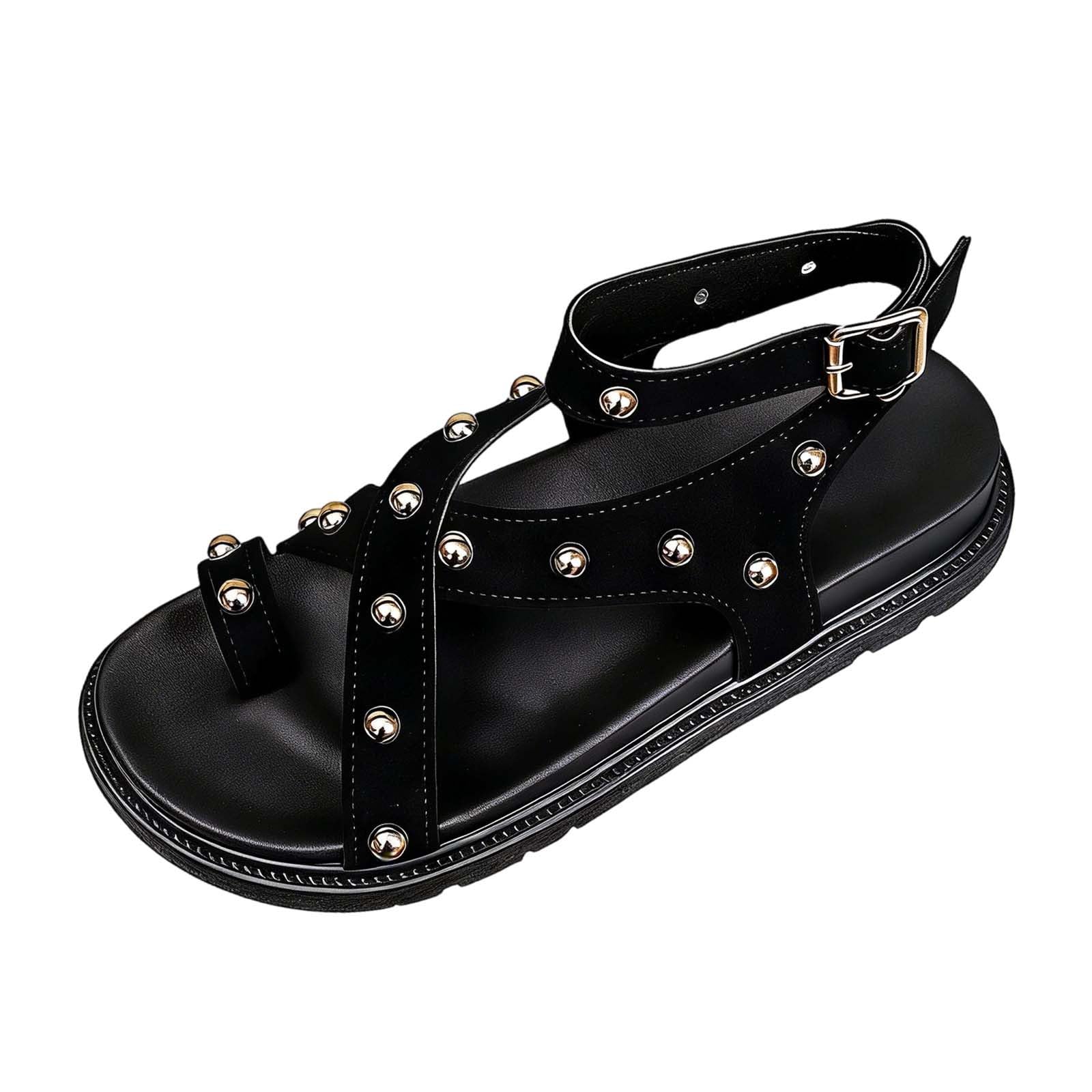 Sandalias mujer verano cómodas de suela suave y tiras cruzadas clásicas 8