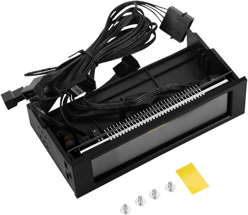 5-Fans Speed Controller CPU Temperature Sensor Computer Cooling Drive LCD Panel