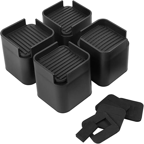 BTSD-home Elevadores ajustables para cama y muebles, elevadores de hasta 3 o 4 pulgadas, elevadores de cama resistentes para dormitorio, mesa, sofá,