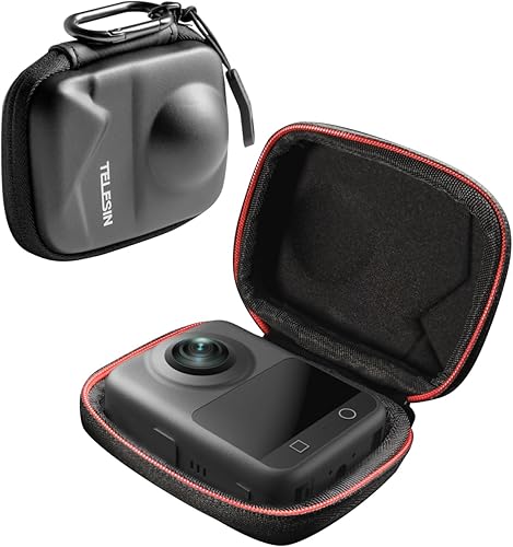 TELESIN Osmo 360 - Funda de transporte para DJI Osmo 360, bolsa de almacenamiento pequeña portátil, funda protectora, protector de viaje con correa