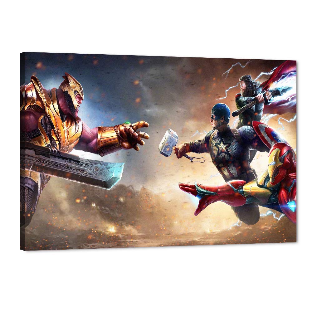 Marvel Avengers Canvas Wall Art, Movie Superhero Canvas Painting Marvel